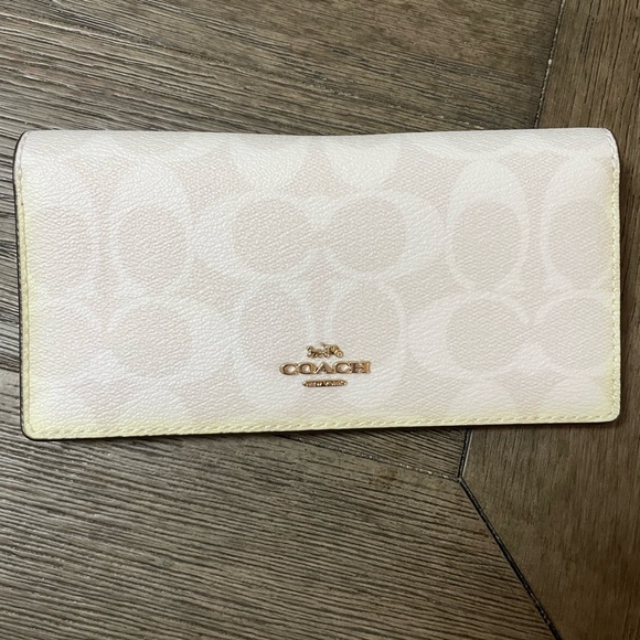 Coach Handbags - Coach Signature Cream Wallet